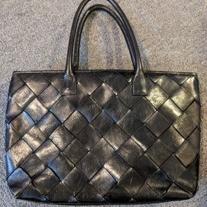 Wilson Leather handbag- Pelle Studio Black